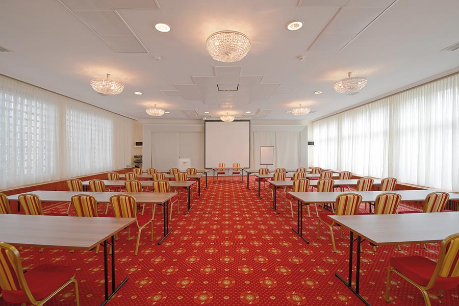 Foto des Seminarraums mit dem Namen Konferenzsaal im Hotel Stefanie in Wien
